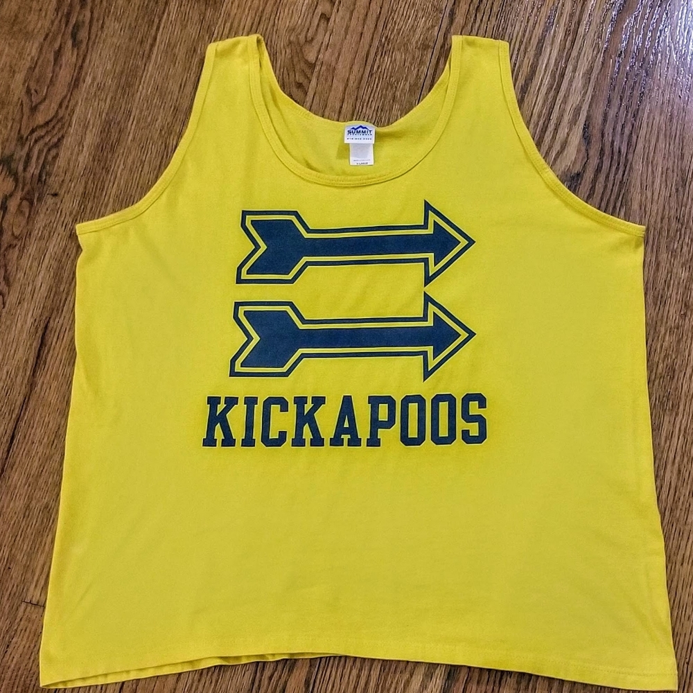 KICKAPOOS Yellow Tank Top  KICAPOO INDIANS